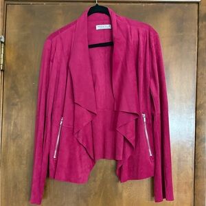 Bagatelle Rose Pink Large Faux Suede Drapey Jacket Excellent Condition